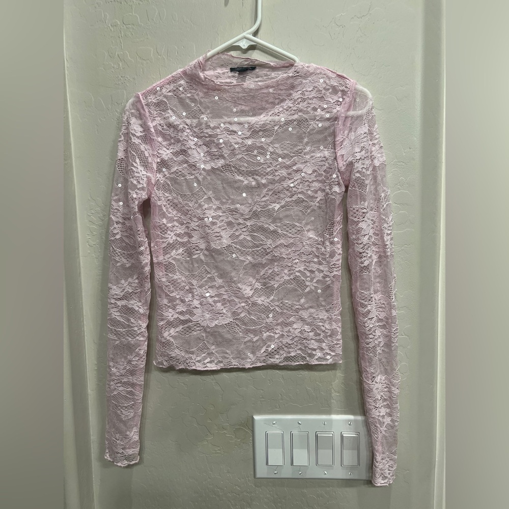 Wild Fable Pink Sequin Blouse